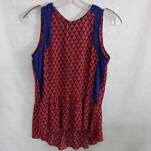 Geometric Pattern Sleeveless Top